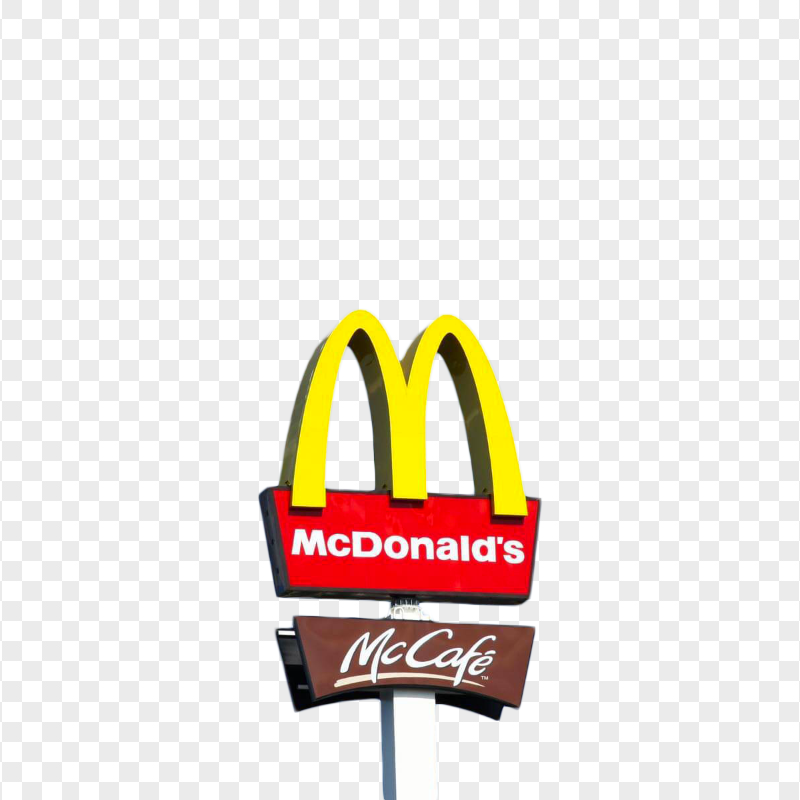 Realistic McDonald's McCafe Street Sign PNG Image