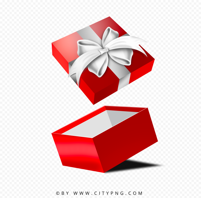 Realistic Opened Empty Gift Box Transparent PNG
