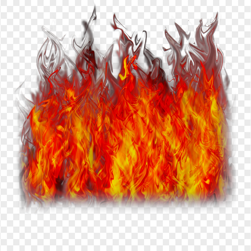 Realistic Orange Fire Flame Burning Without Smoke