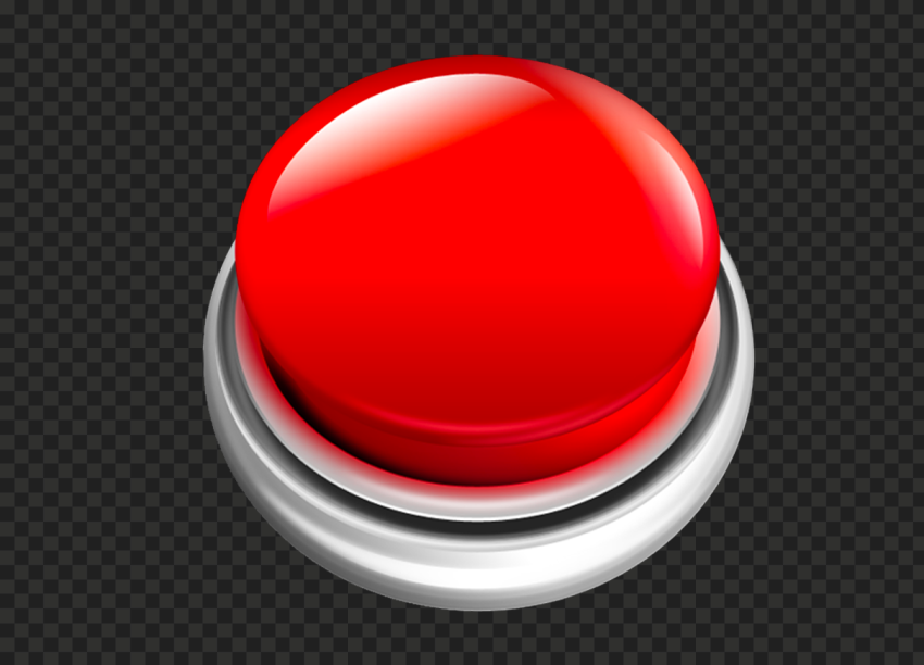 Realistic Red Push Button Big Dome PNG