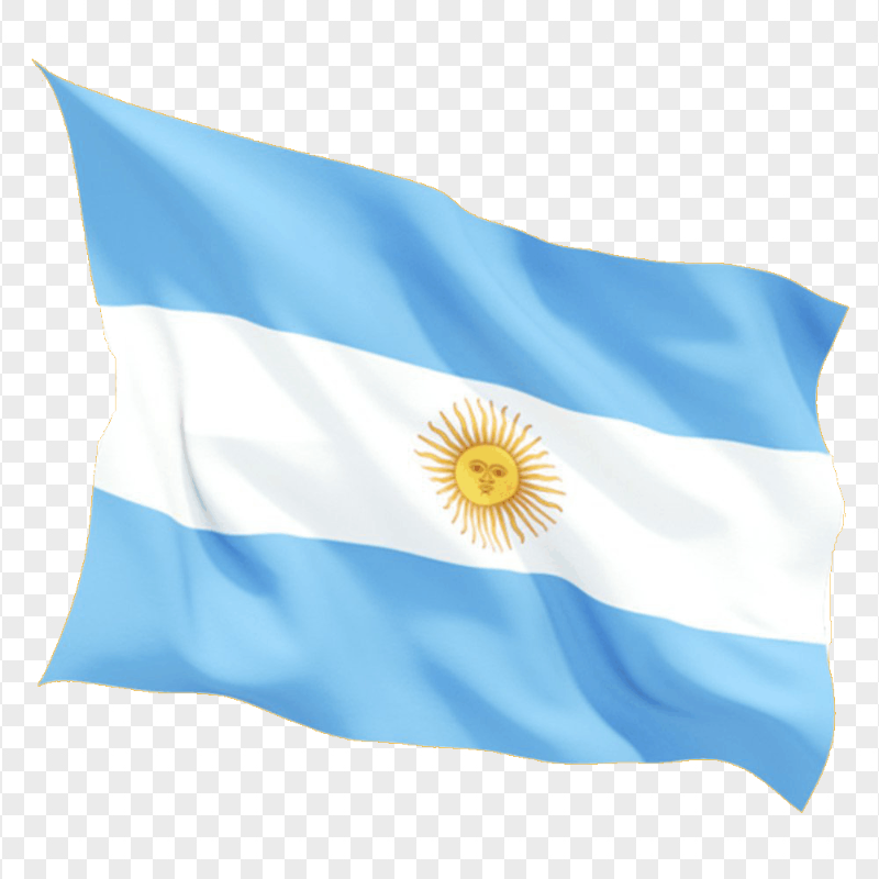 Realistic Waving Argentina Flag PNG