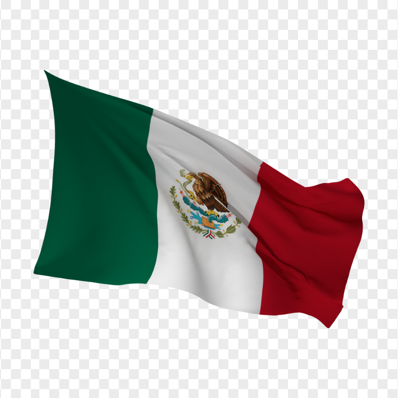 Realistic Waving Mexico Flag HD PNG