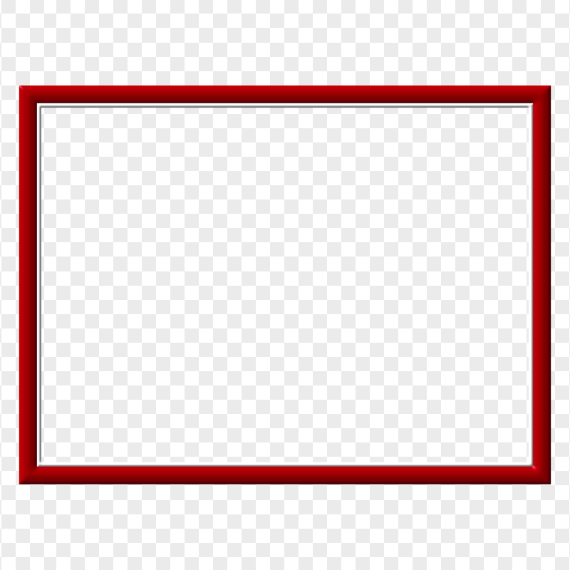 Rectangle Red Wood Frame PNG Image