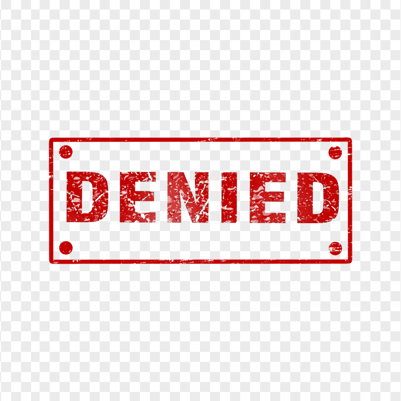 Rectangular Denied Red Stamp