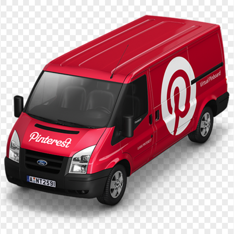 Red 3D Van Pinterest Logo Icon Marketing