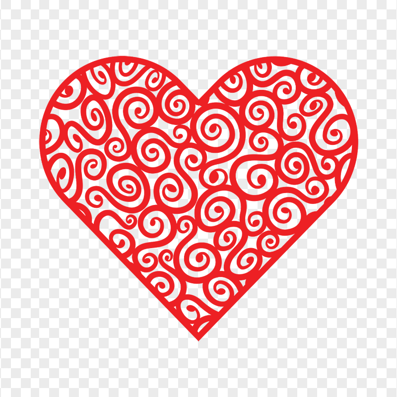 Red Aesthetic Love Heart Download PNG