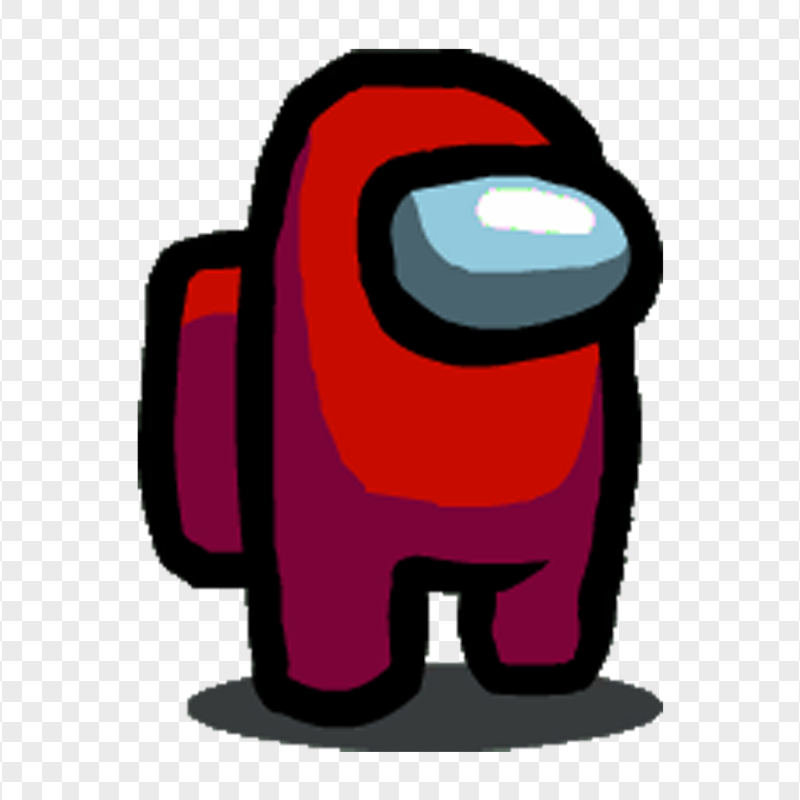 Red Among Us Character PNG