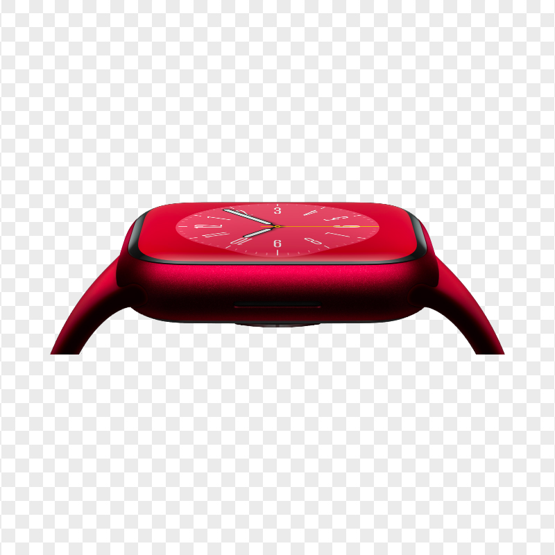 Red Apple Watch Series 8 Transparent Background