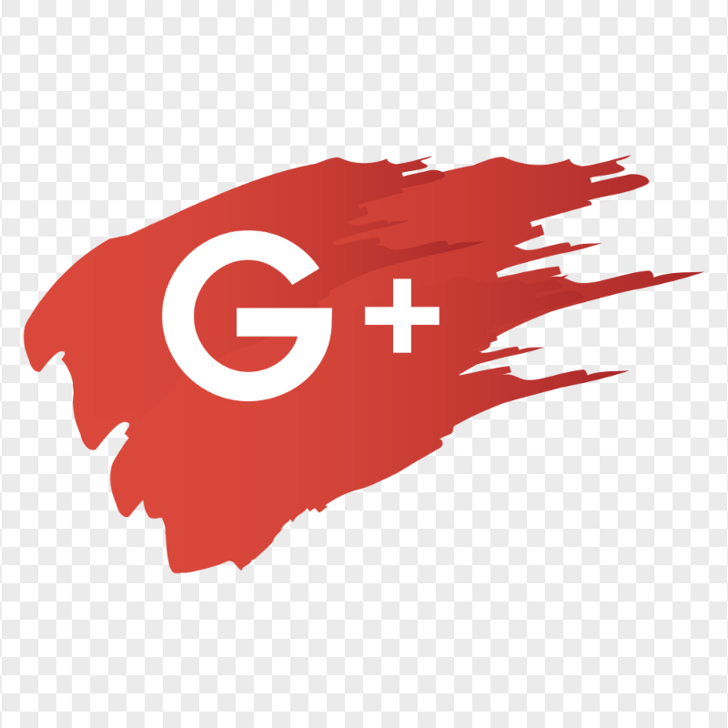 Red Brush Stroke Google G Plus Icon