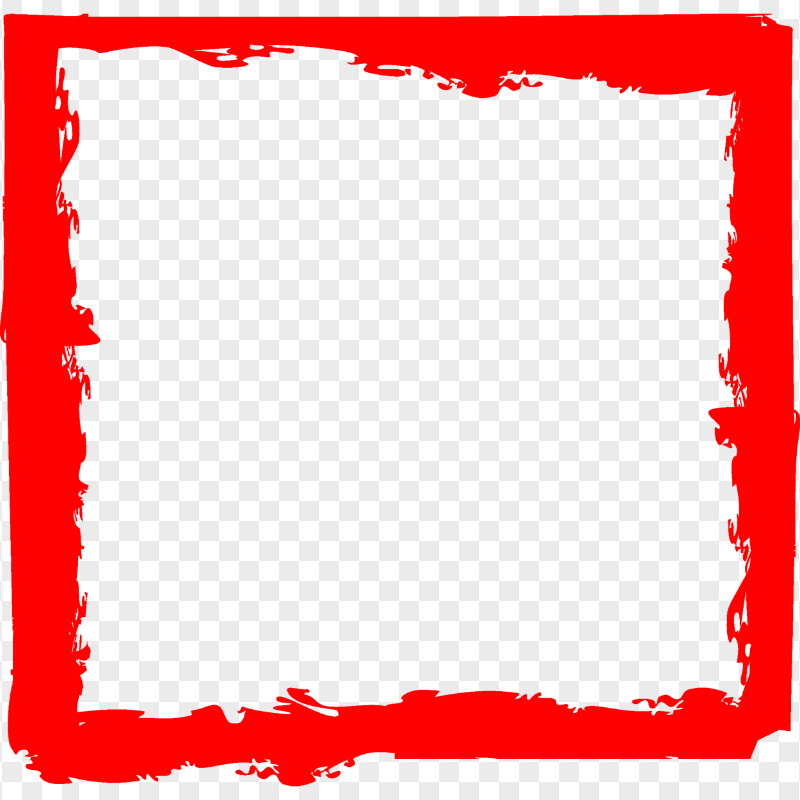 Grunge Red Rectangle Frame HD PNG | Citypng