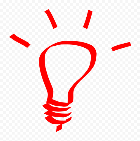Red Bulb Idea Clipart Icon PNG | Citypng