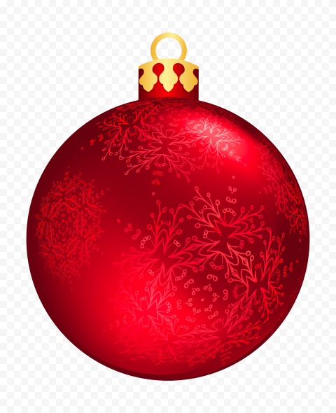 Red Christmas Ornament Bauble Ball HD PNG