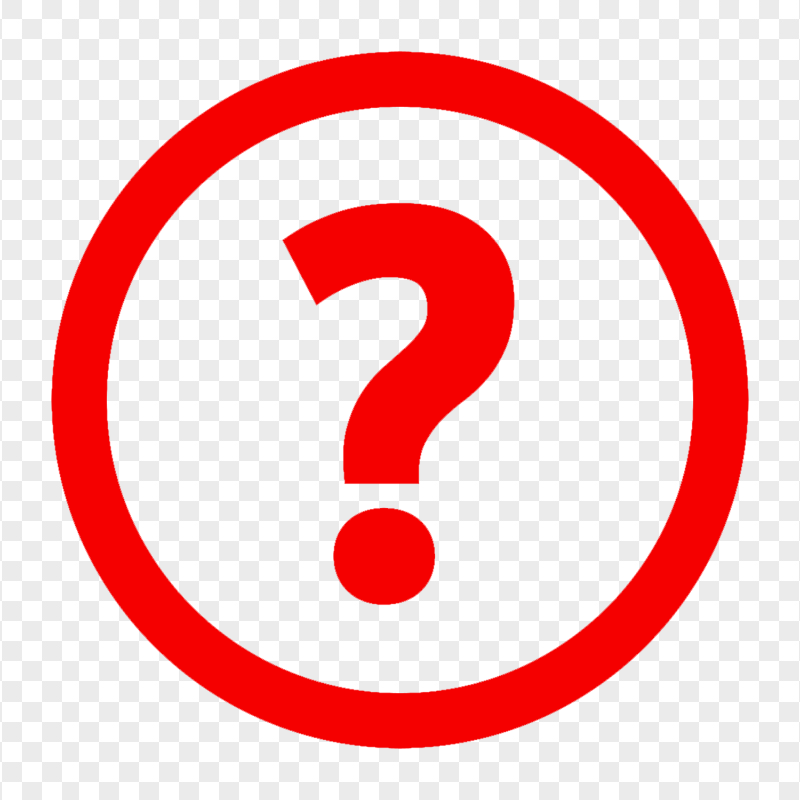 Red Circle Round Question Mark Icon HD PNG