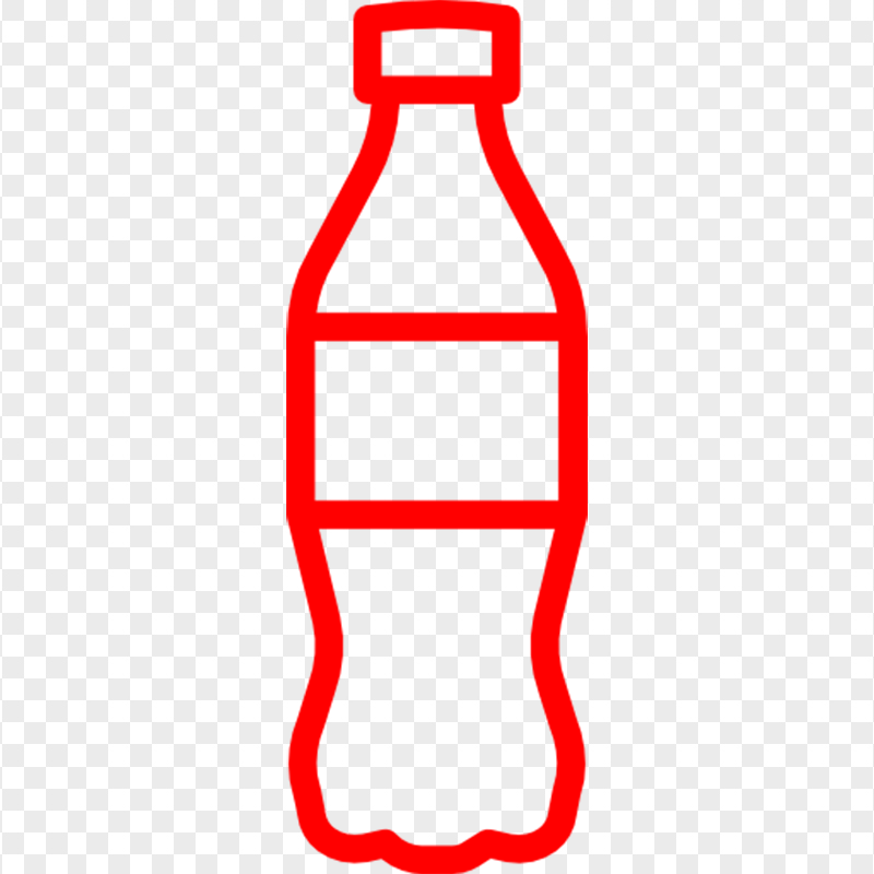 Red Cola Water Plastic Bottle Icon PNG