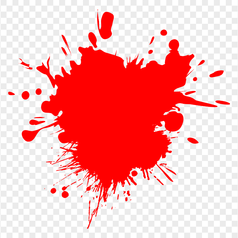 Red Color Paint Splash PNG