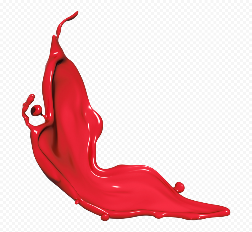 Red Color Sauce Paint Liquid Splash PNG