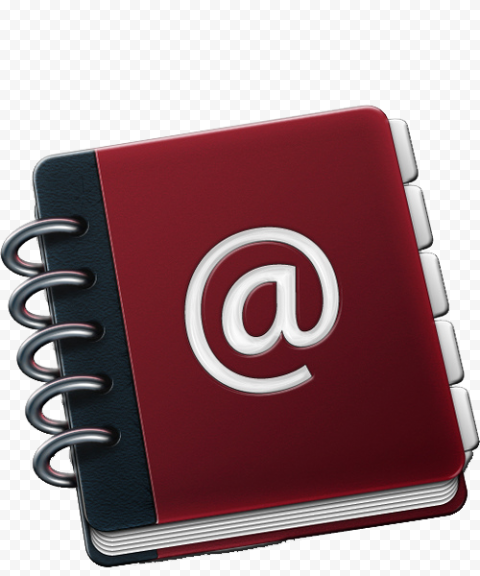 Red Email Address Book Icon FREE PNG