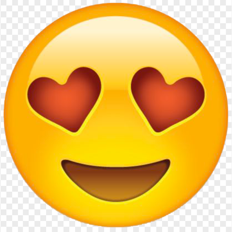 Red Eyes Hearts Love Emoji Face Romantic