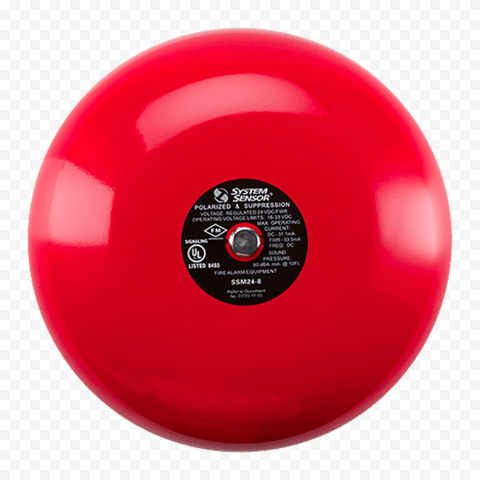 Red Fire Alarm Bell PNG Image