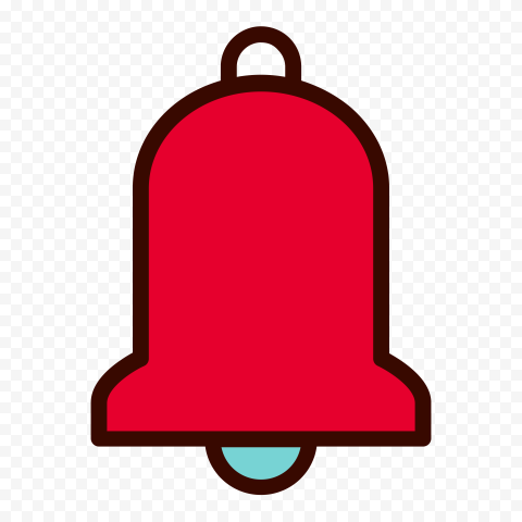 Red Flat Bell Icon FREE PNG