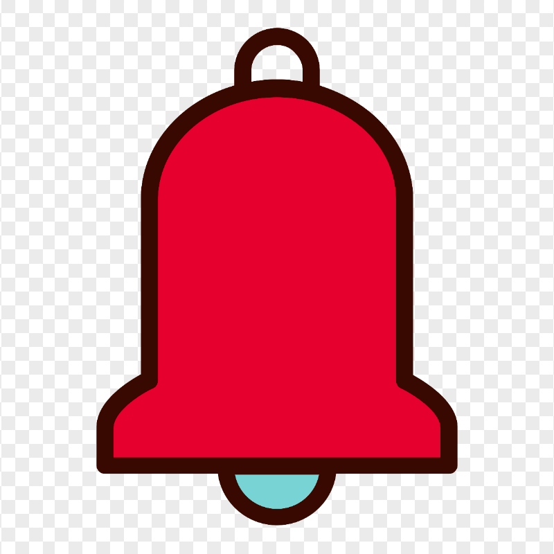 Red Flat Bell Icon FREE PNG