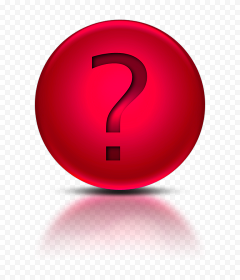 Red Glossy Question Mark Circle Icon Logo FREE PNG