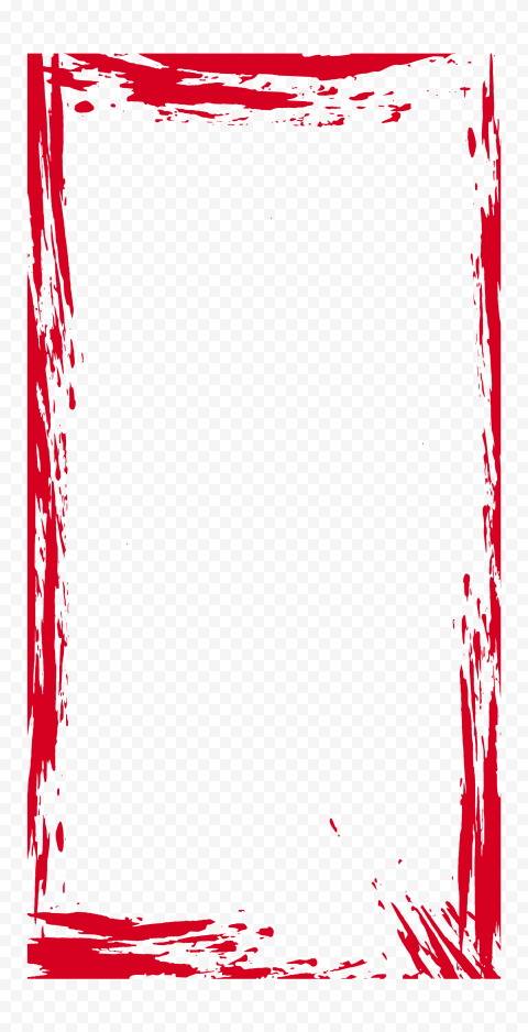 Red Simple Rectangle Frame Grunge Red Rectangle Frame HD PNG | Citypng