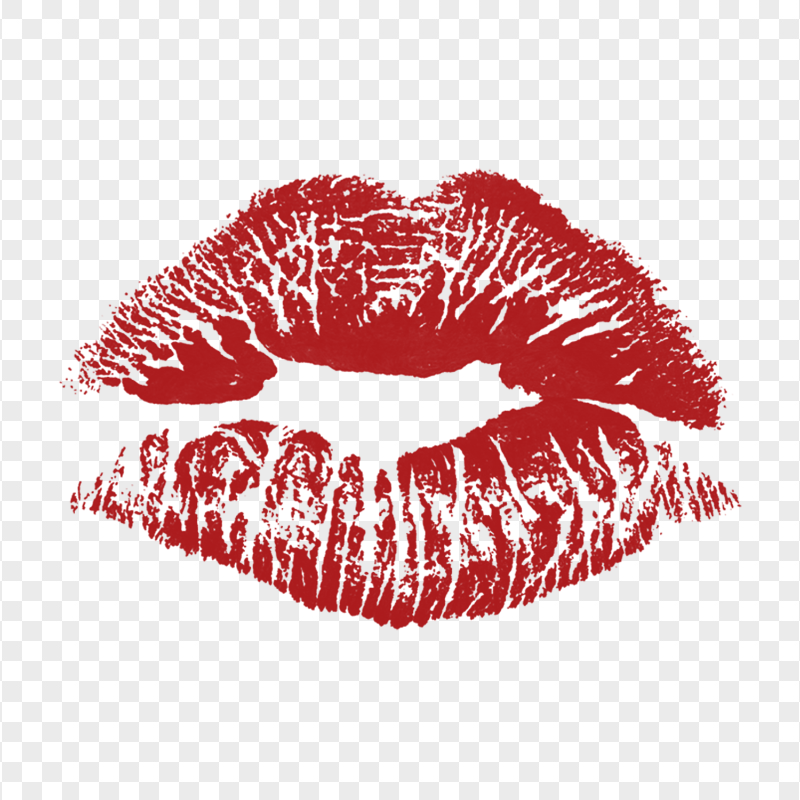 Red Kiss Lips Transparent Background