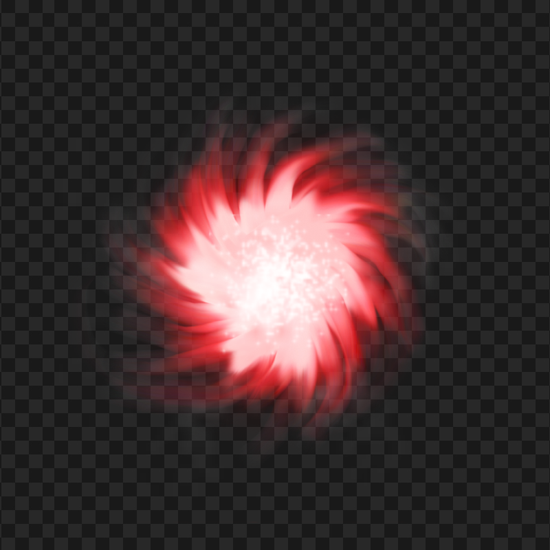 Red Light Energy Ball Effect PNG