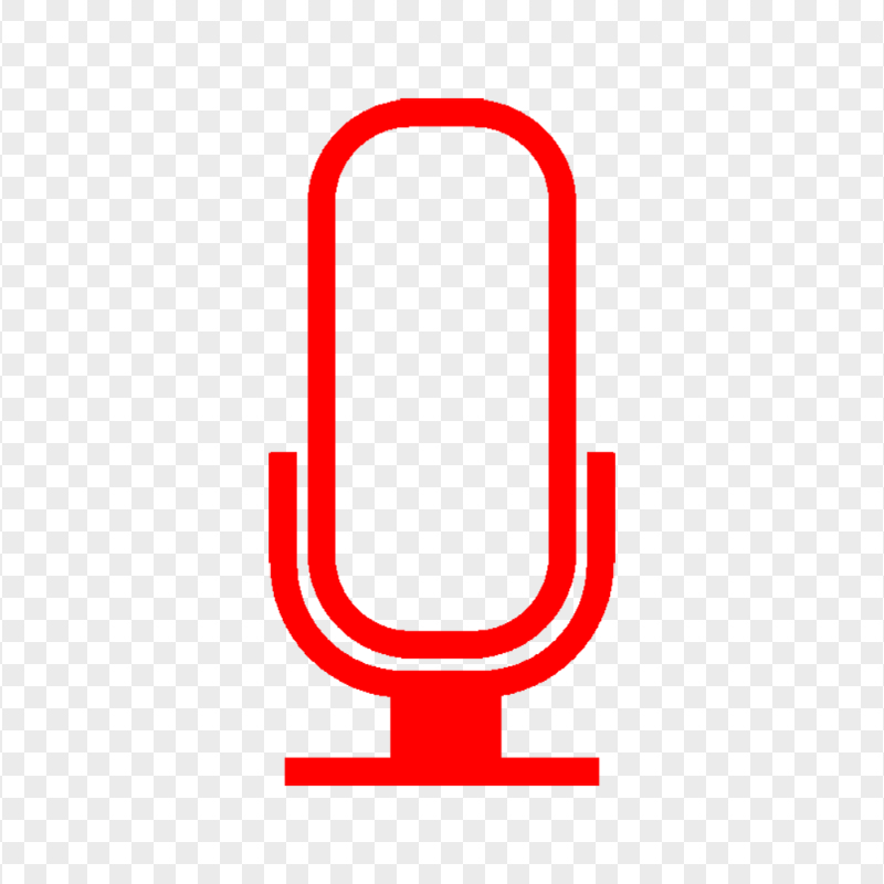 Red Microphone Mic Voice Sound Icon Transparent Background