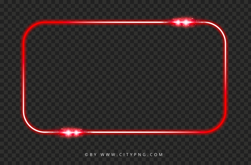 Red Neon Aesthetic Frame With Flare PNG Image Citypng