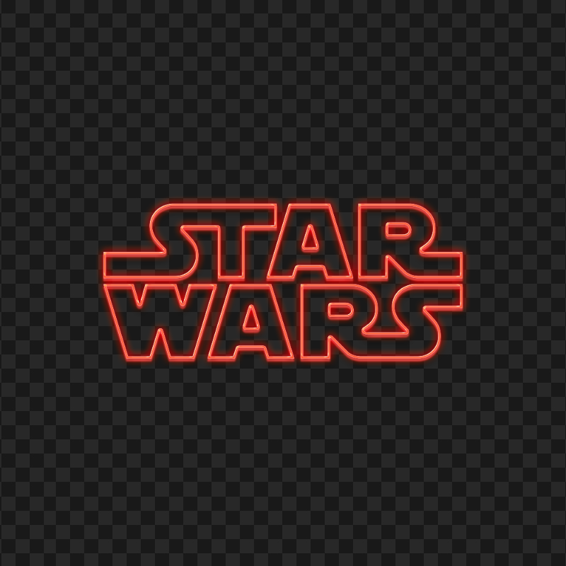 Red Neon Logo Star Wars PNG