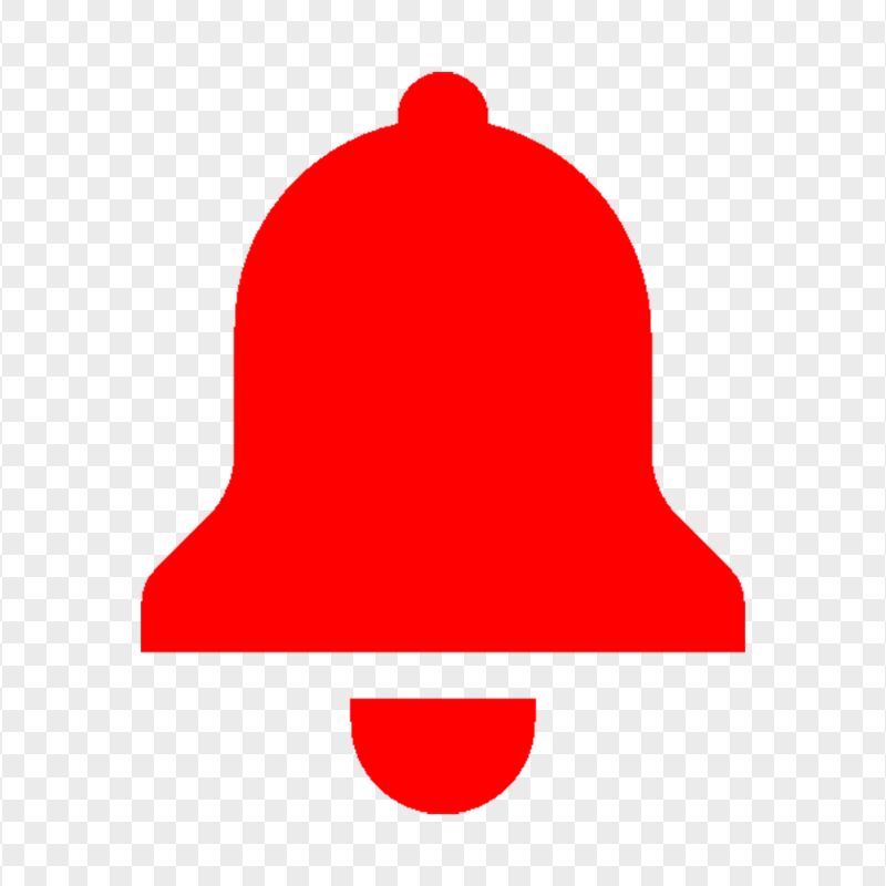 Red Notification Bell Icon Transparent Background