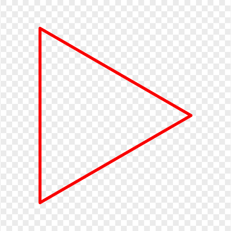 Red Outline Right Triangle PNG