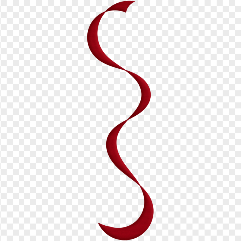 Red Party Serpentine Streamer Ribbon PNG