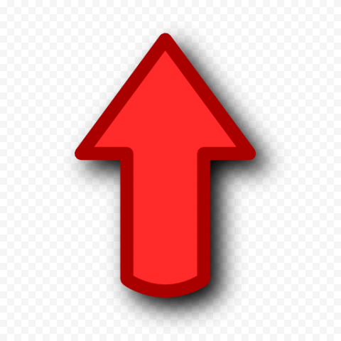 Red Up Arrow With Border