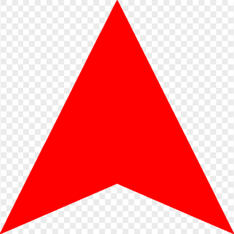 Red Up Head Arrow Flat