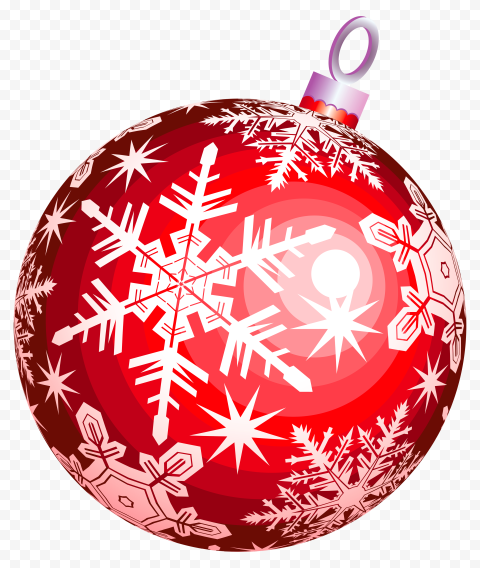 Red Vector Christmas Ornament Ball Bauble PNG Image