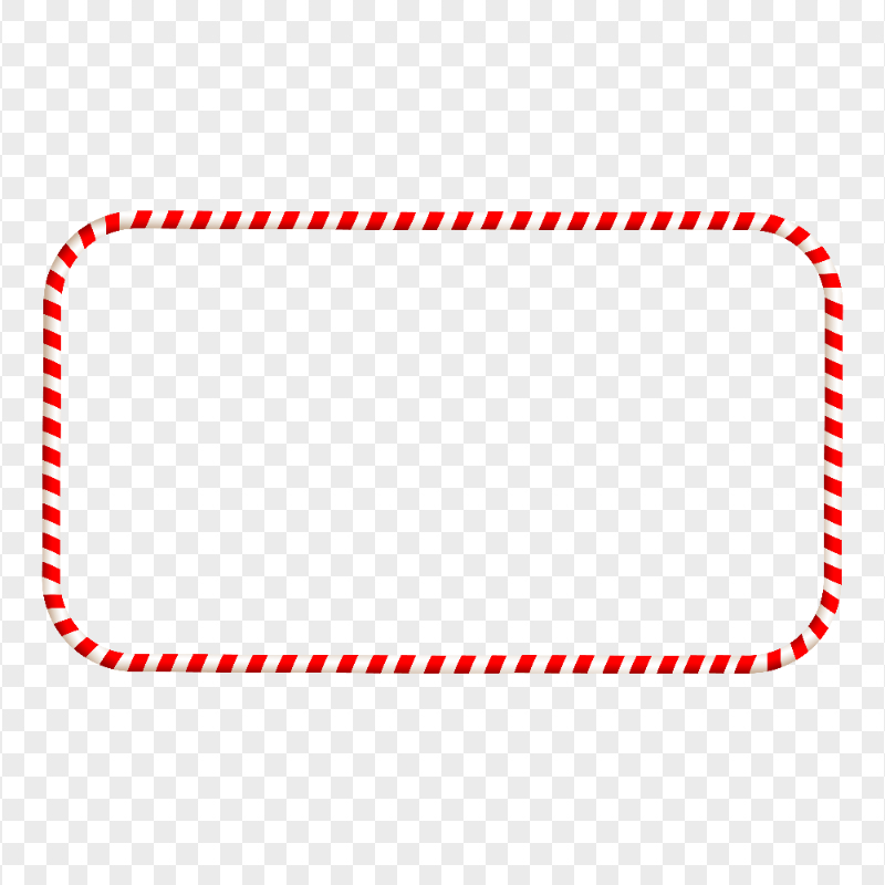 Red & White Candy  Cane Christmas Frame HD PNG