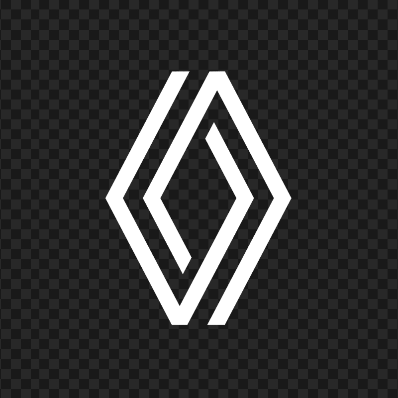 Renault White Logo Icon Sign HD PNG