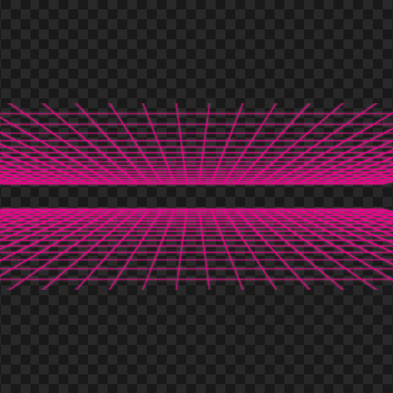 Retro Pink Neon Grid 80s HD PNG
