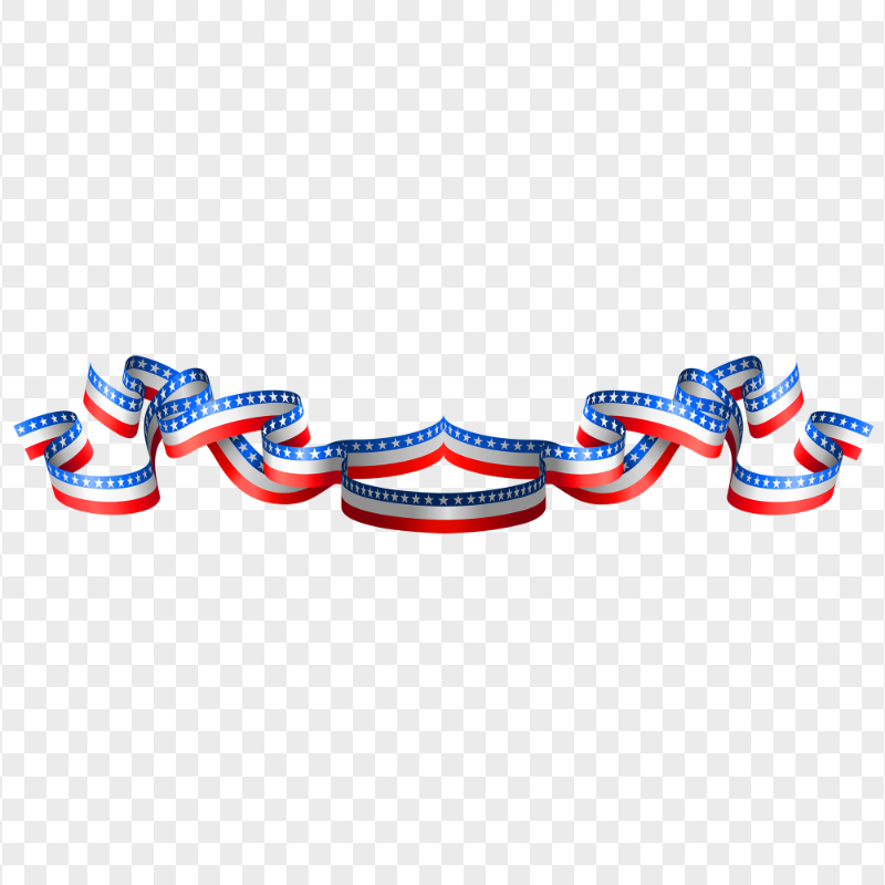 Ribbon With American United States Flag Illustration