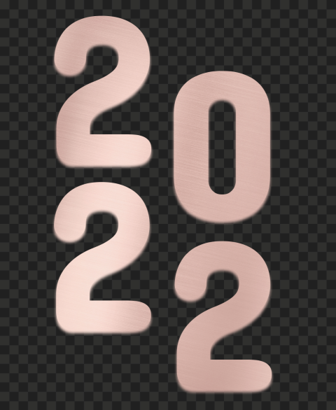 Rose Gold 2022 Text HD PNG