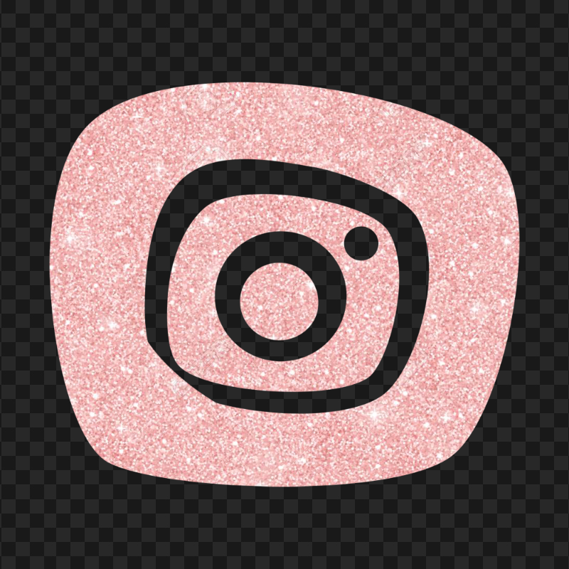 Rose Gold Glitter Instagram Clipart Icon