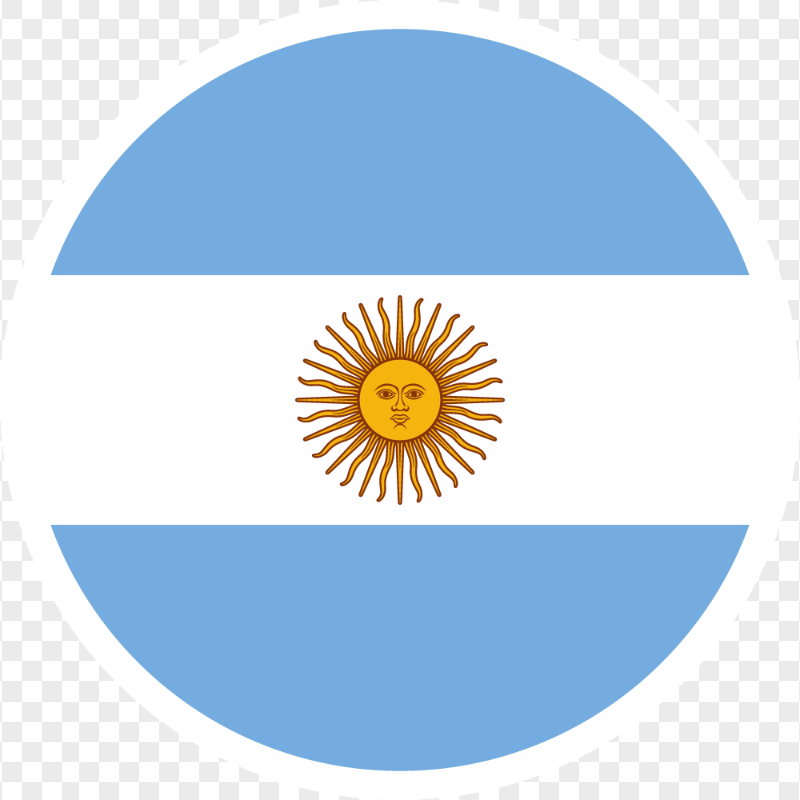 Round Argentina Flag Icon PNG Image