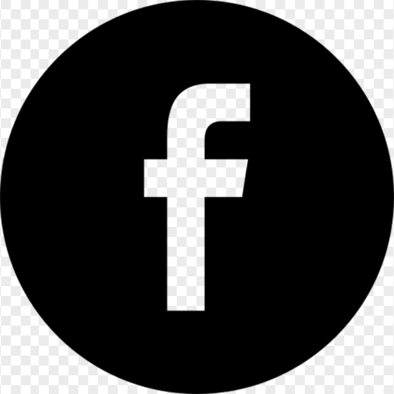 Round Black Facebook Fb Logo Icon Symbol