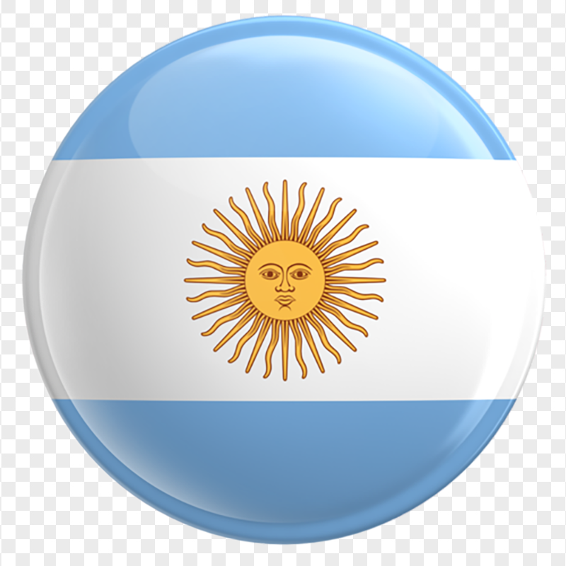 Round Circle Argentina Flag Icon PNG