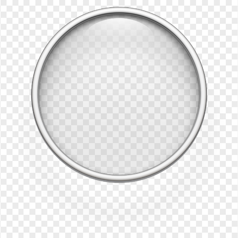 Round Circle Glass Frame Button PNG