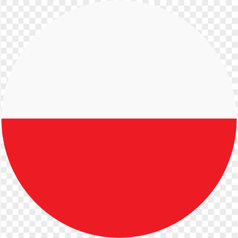 Round Circle Poland POL Flag PNG Citypng