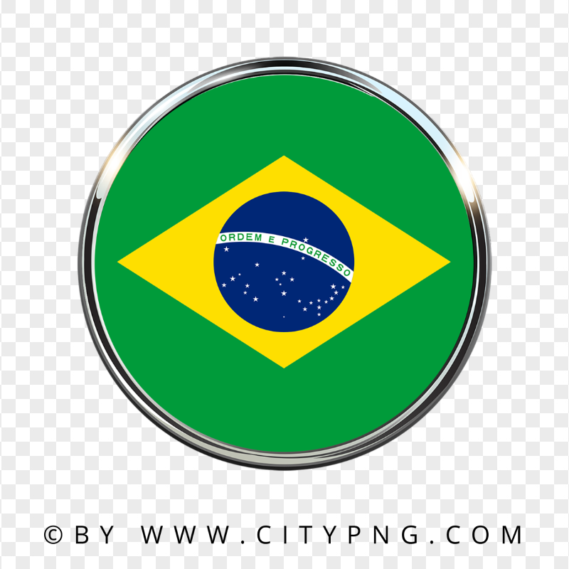 Round Circular Ring Brazil Flag Icon FREE PNG